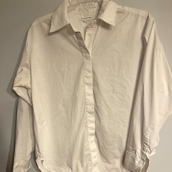 Good American Women’s Relaxed Fit Poplin Shirt White  Size 1 Button Up - Picture 1 of 7
